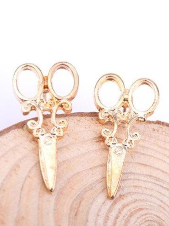 Muoti ainutlaatuinen sakset muotoilu punk naisten tyttöjen korvakorut korvakorut