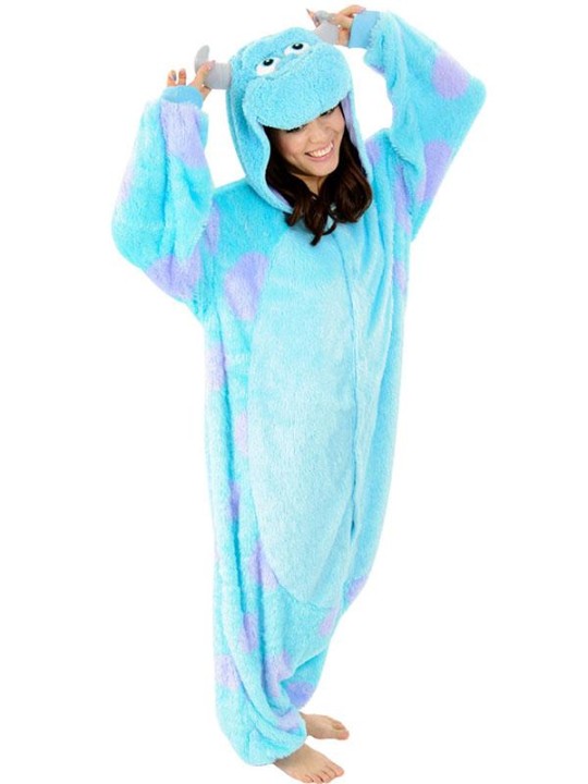 Monstre bleu adulte Kigurumi Animal pyjama Costume de Noël cadeau Cosplay Costumes