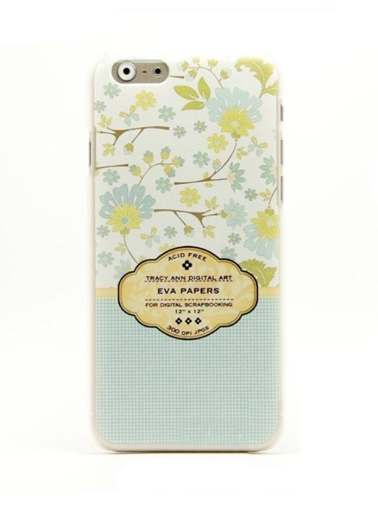 Sætur kóreskur fyrir Apple iPhone 6 hulstur Blómaútprentun grannur harður kápur símaveski