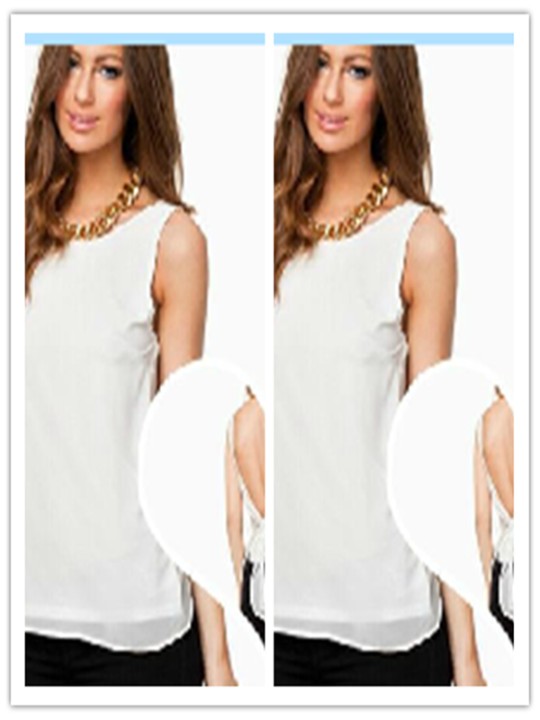 Damemode Spaghetti-rem Sexet plisseret topbluse