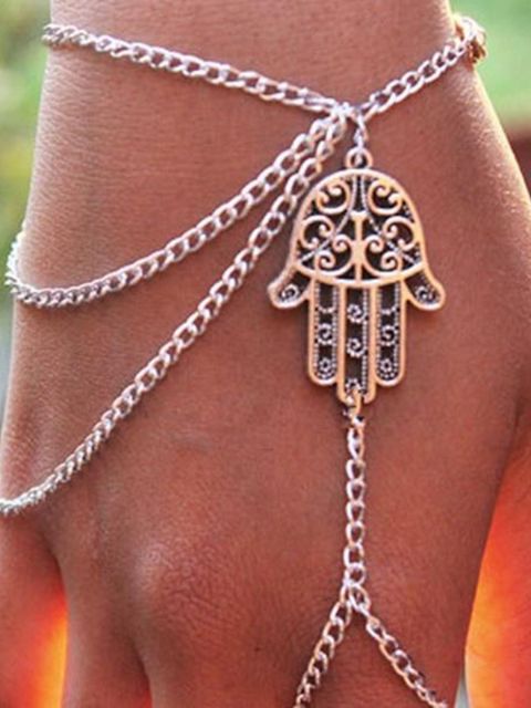 Chic sexiga kvinnor charm guldarmband Handkedjor Retro smycken