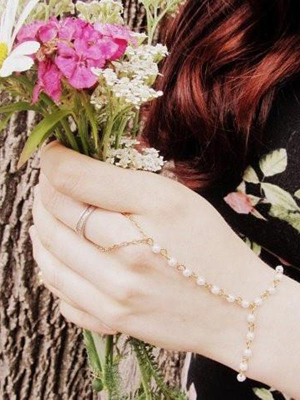 Chic sexiga kvinnor charm guldarmband Handkedjor Retro smycken