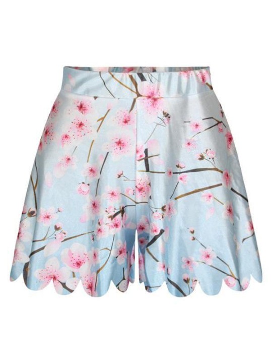 Kvinnors sommar digitaltryck söta shorties shorts kjol