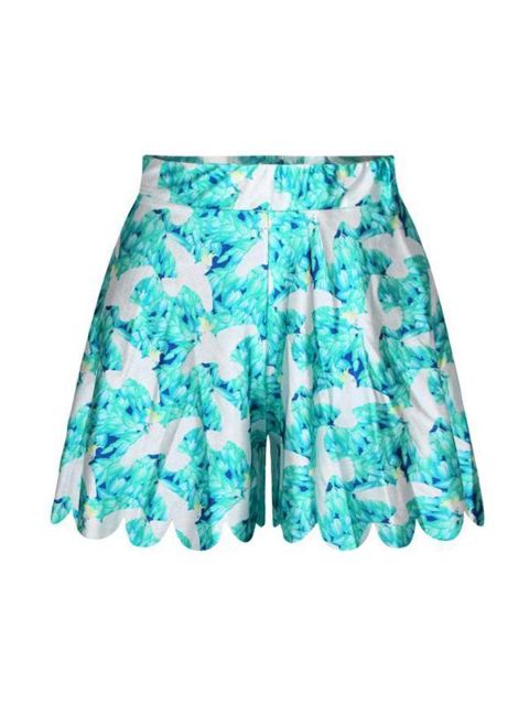 Naisten kesä COCKATOO ISLAND SHORTIES Digitaalinen printti Söpö Shorties-shortsihame (violetti)