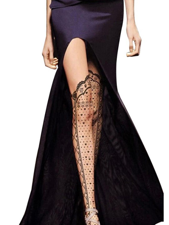 Mode Sexy 15D Imprimé Tatouage Collants Bas Transparent Femmes Collants