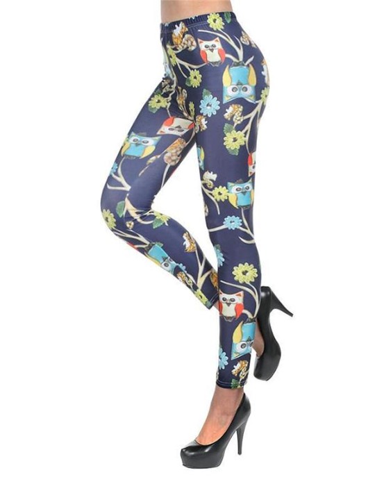 Women's Floral print Slim Footless Ankle Length Legging
