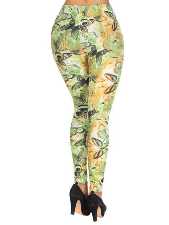 Fiðrildi kvenna Munstur Tie Dye Grafískt teygjanlegt sokkabuxur Leggings buxur