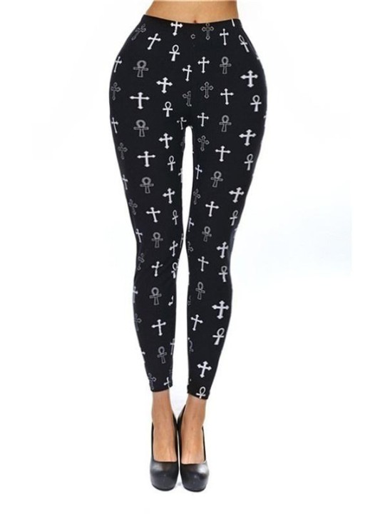 Mode d&#39;été imprimé croisé Sexy skinny Slim fit Strechy Leggings Collants Pantalons