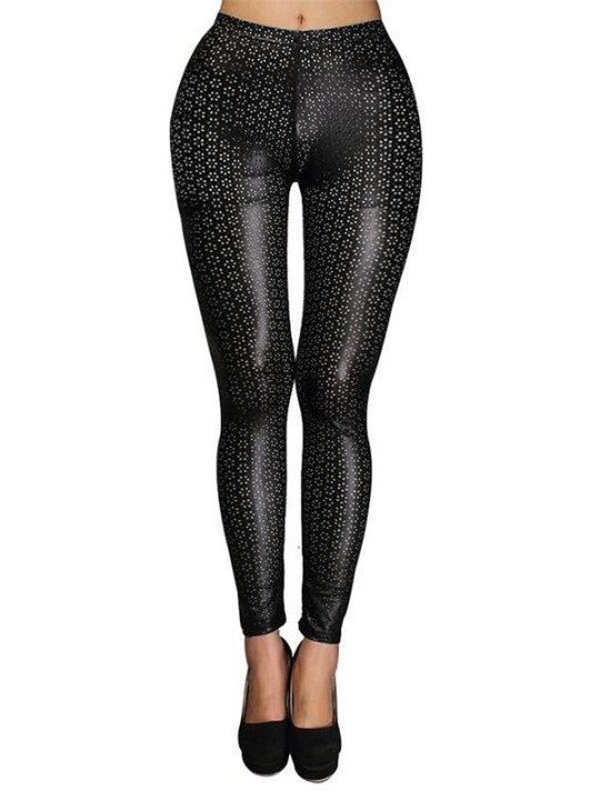 Kvinnors plommonblommatryck Tie Dye Graphic Stretchy Tights Leggings Byxor