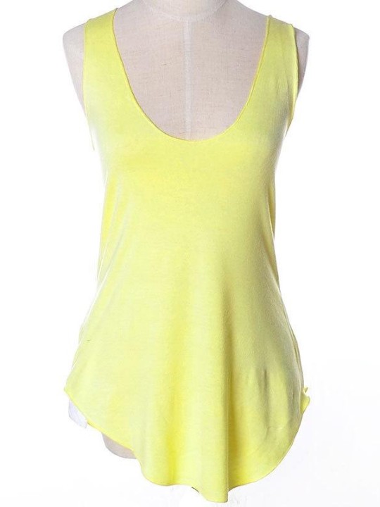 Evróputíll 2015 sumarbotnssælgætislitur stórt V-háls lág-skorið joker vesti