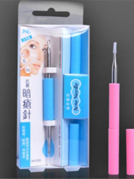 1 Stück Mitesser Werkzeug Akne Pickel Comedone Remover Zit Extractor Nadel Pin Schönheit Mit Abnehmbaren Abdeckung
