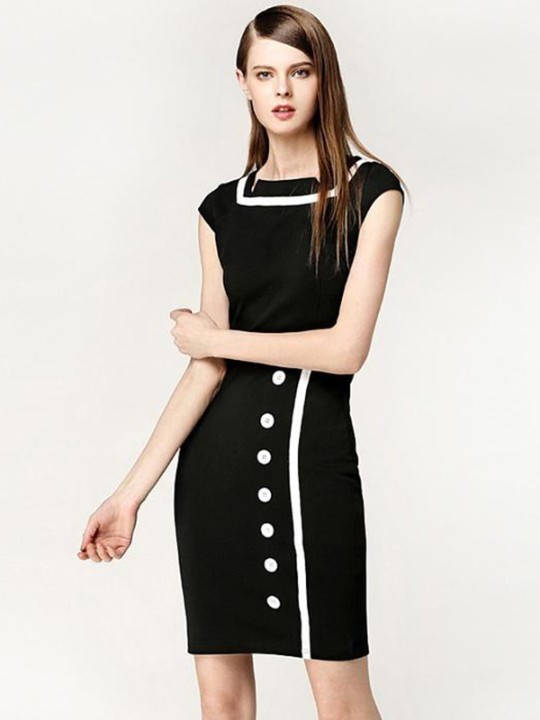 Celebrity Dress Vintage Midi Celebrity Bodycon Bandage Dress Langærmet Sun Dress Clubwear