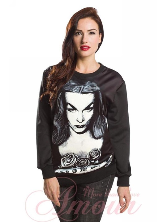 Stílhreint Gothic Punk kvenna, Zombie peysa, kvenna peysa í toppstærð peysur og peysur