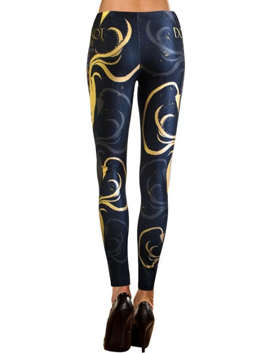 Mulheres Moda Digital Print Leggings Calças Justas