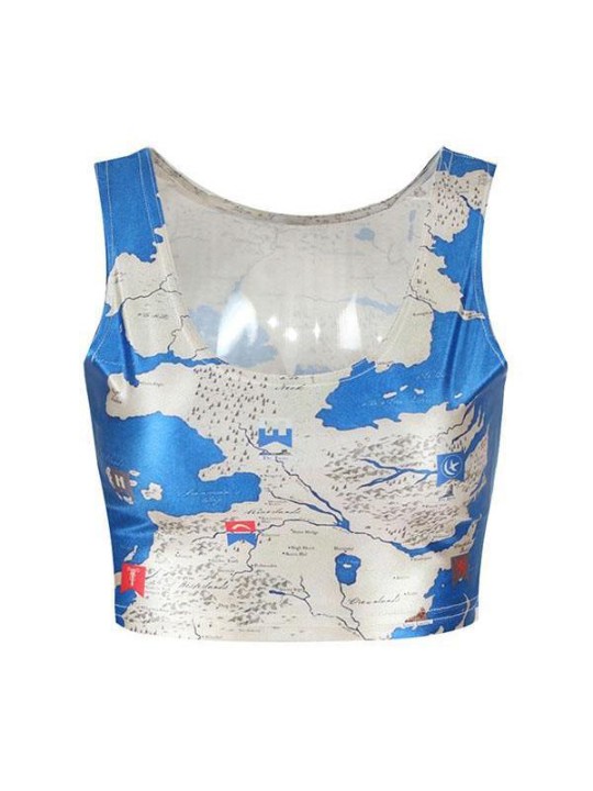 Ermalausir 3D prenta uppskera skriðdreka kvenna (hvítir)