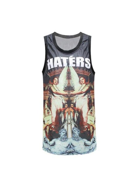 Basket Jersey Jersey Ärmlös T-shirt Linne Hipster Street Wear