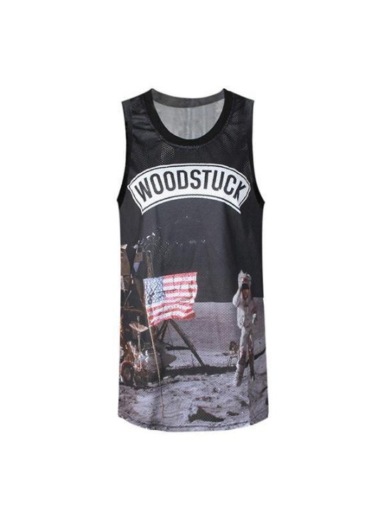 Basketball Jersey Tank Sleeveless Tee Shirt Tank Top Hipster Street Wear