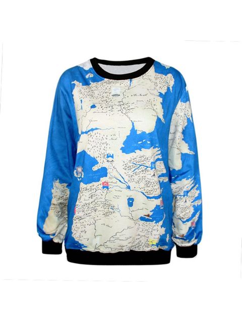 New 2014 Fashion Women&#39;s Spring 3D Print Got Westeros Pulls Sweatshirts &amp; Hoodies