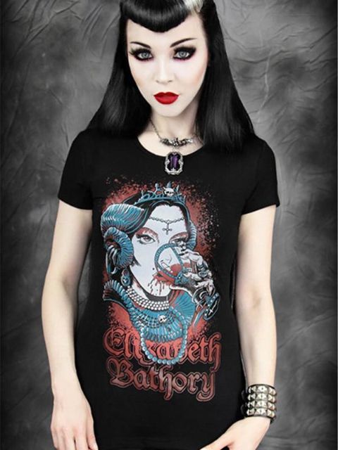 Rockability femmes Punk mode haute qualité réservoir robe gothique T-shirt impression numérique Zombie beauté haut