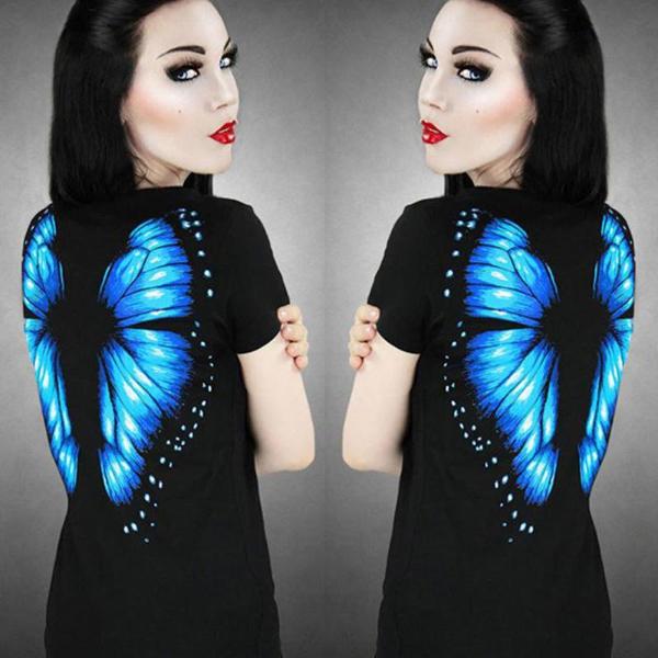 Rockability femmes Punk mode haute qualité réservoir robe gothique T-shirt impression numérique Zombie beauté haut gothique0909