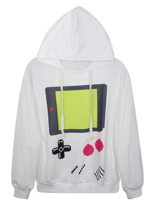 Women&#39;s Fashion BMO Spieler Digital Print Langarm-Kapuzenpullover Sweatshirt