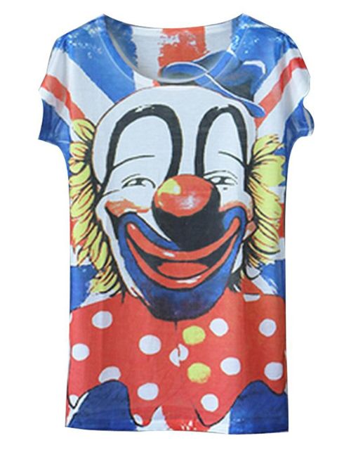 Femmes Sexy À Manches Courtes Lâche Casual Animal / Imprimé Floral T-SHIRT Tops Blouse