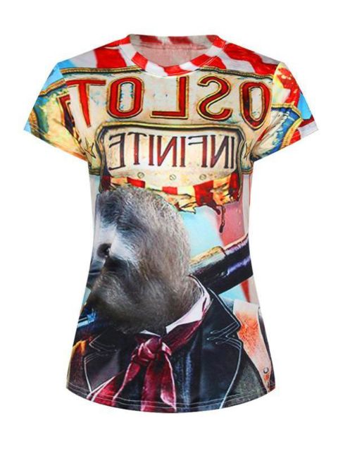 3D óendanleg stafræn prentun kvenna, stuttermabolur, stuttermabolur, bolur (gulur)