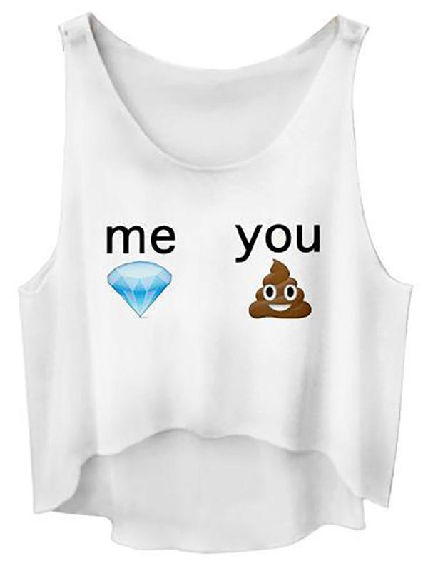 Mode féminine été sans manches en vrac Crop Tops gilet imprimé numérique 3D