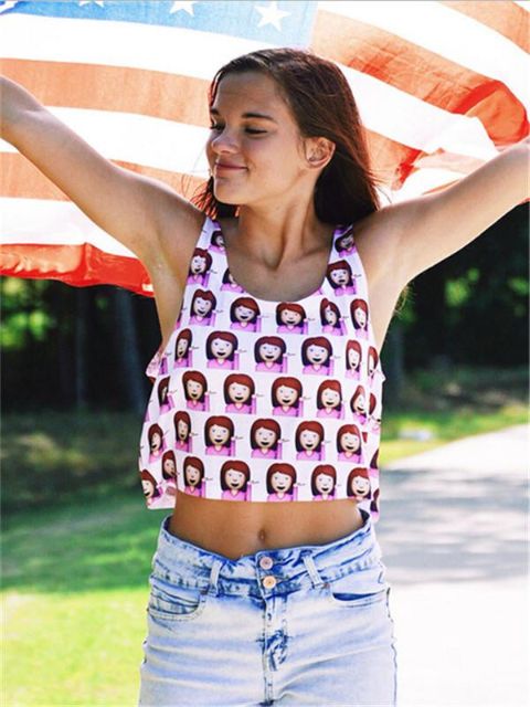 Kvinnors gotiska sommar ärmlösa lösa skjortor Linnen Flickor Digital tryckt väst