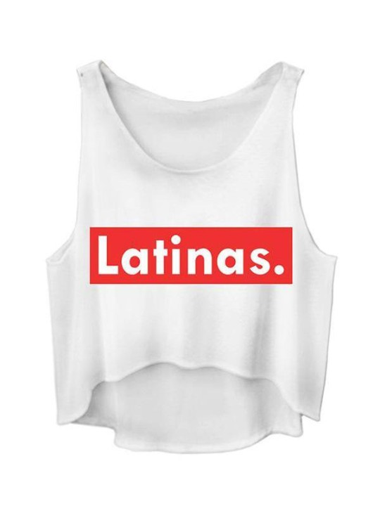 Women "Latinas" Sleeveless Loose Shirts Tank Tops Coco Digital Printed Vest Crop Tops