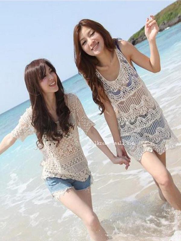 Art und Weise der Frauen reizvolles Sleeveless Spitze-Trägershirt durchbohrtes Hemd Sommer-Abdeckungs-Ups