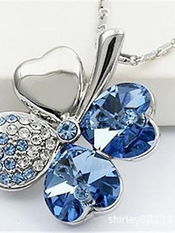 Dammode koreansk stil smycken Kristallhalsband present till henne