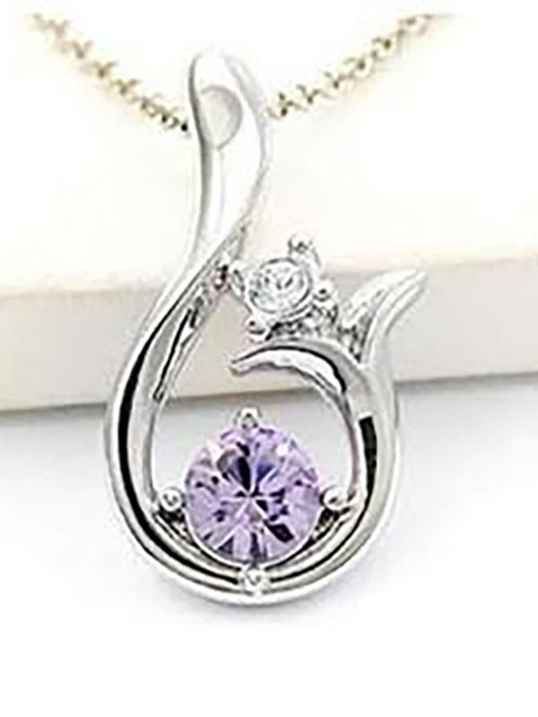 Joyería de moda las mujeres amor corazón cristal Rhinestone colgante collar cadena regalo