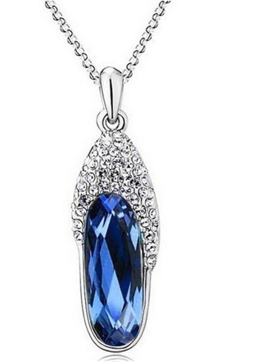 Damemode koreansk flerfarvet stil smykker krystalhalskæde kæde gave til hende