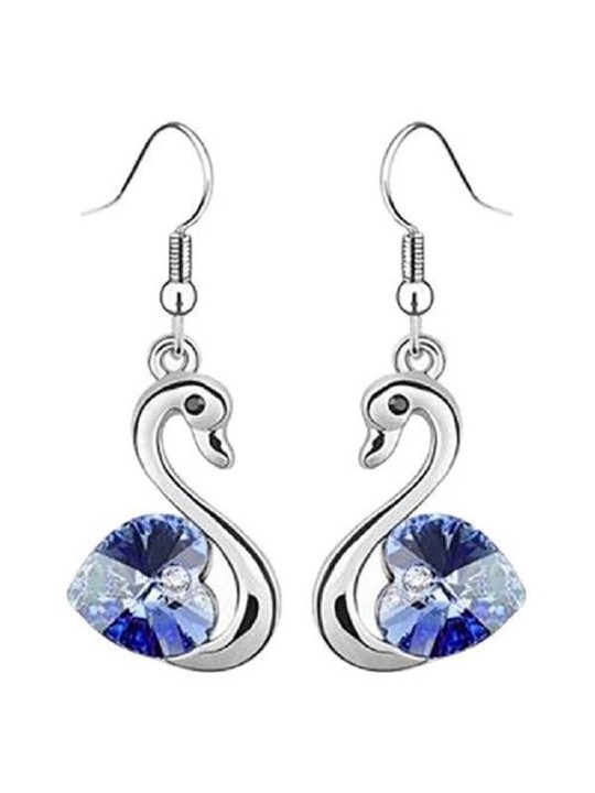 Dammodesmycken Crystal Swan Drop Hook Örhängen för födelsedagar / jul / bröllop