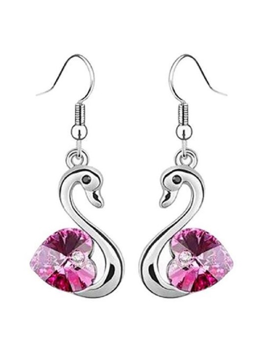 Damsmycken Crystal Swan Drop Hook Örhängen för födelsedagar / jul / bröllop