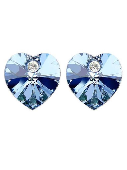 Dam Mode Facetterad Hjärta Kristall örhängen med importerad kristall för födelsedagar / jul / bröllop