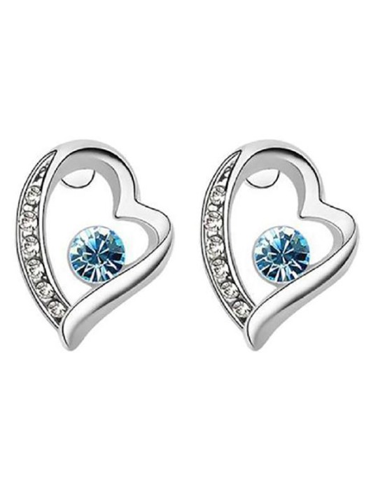 Boucles d&#39;oreilles coeur ouvert bijoux fantaisie pour femmes avec cristal importé pour anniversaires / Noël / mariage