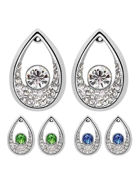 Jóia da forma das mulheres abertas Teadrop Crystal Drop brincos para aniversários / Natal / casamento