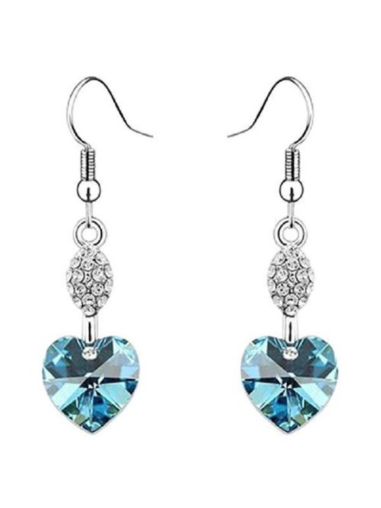 Tíska skartgripir kvenna tíuhandsettir kristalhjartakrókar dropadreifir eyrnalokkar fyrir afmæli / jól / brúðkaup