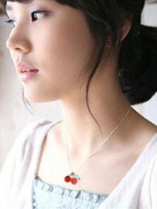 Modeschmuck Liebe Boutique Elements Halskette Kristall Rote Kirsche Kette Geschenk Für Frauen Mädchen