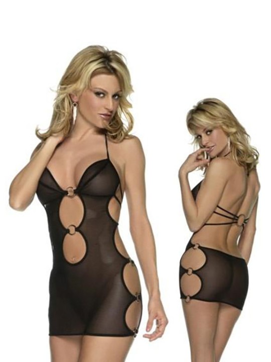 Lingerie Romântica Lingerie Sexy Preto Babydoll Vestido / w Babydolls &amp; Chemises Fantacy