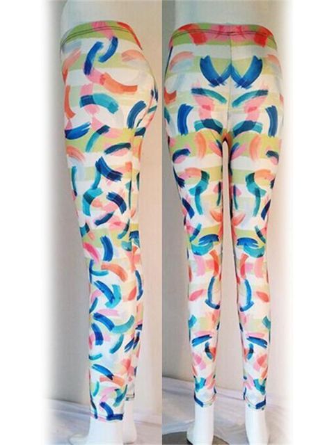 Legging imprimé numérique à rayures mode femme nouveau legging décontracté