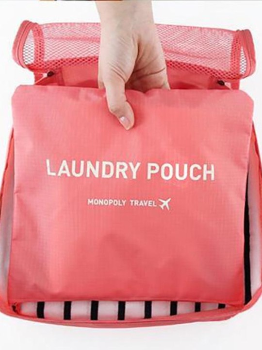 Bolso de viaje práctico neceser doble del bolso del almacenaje cosmético del nilón del bolso doble del organizador del viaje