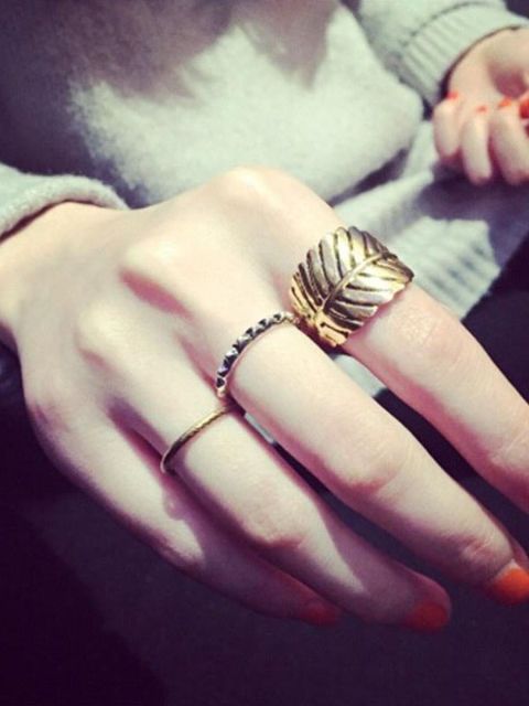 3 Pcs Vintage 14K Gold & Silver Plated  Punk Style Size Adjustable Rings Set Nice Gifts