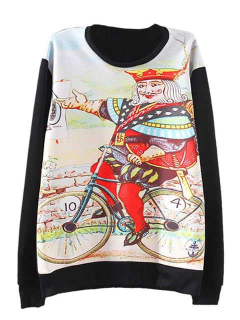 Kvinders efterår Ny mode afslappet rund hals langærmet sweatshirt Top pullovere Outwear