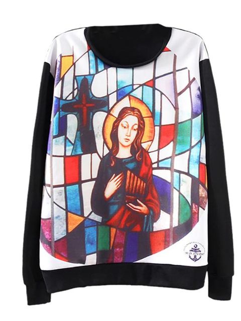 Frauen Neue Mode Heißer Verkauf Frühling Herbst 3D Druck Warme Beiläufige Rundhalsausschnitt Langarm Sweatshirt Top Pullover Outwear