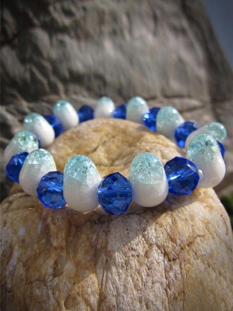 Uusi Creative Hot Sale Blue&amp;Ice Ceramic Crystal Rannekoru korutarvikkeet