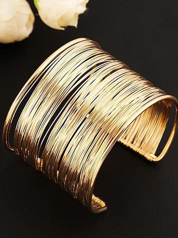 Exaggerating Jewelry Punk Style Hammered Bunch Women Men Cuff Bracelet Bangle Wire Bracelet