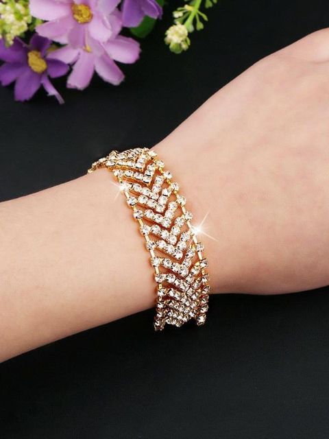 New Women's Hot Fashion Elegant Plating Gold Silver Opening Cuff Bangle Geometry Punk Beautiful Bracelets Jewelry